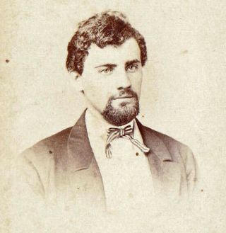 Handsome Man W/ Striped Bow Tie - 1860s Cdv Photo - Tyler - Easton,  Pa