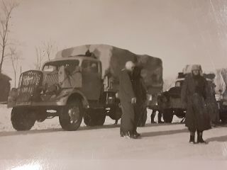 Ww2 German Army Wehrmacht Photo With A " Opel Blitz " Truck,  Russia 1942