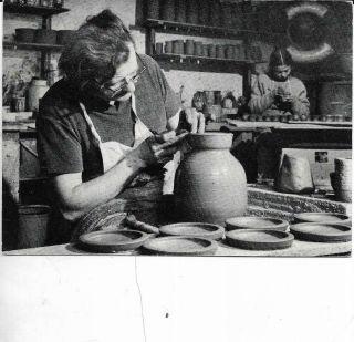 Making Pots At Tenby Pottery - Pembrokeshire - Old Postcard