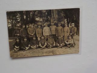 Wwi French Photo Postcard Soldiers Trees In Background Ww I Vtg Photograph Ww1