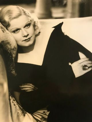 1960s Jean Harlow Large Antique Photo Print 14 X 11 (not Re - Print)