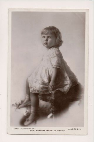 Vintage Postcard Princess Ingrid Of Sweden Queen Of Denmark