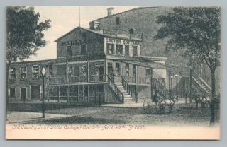 Old Country Inn Croton Cottage 5th Ave 40th Street " 1861 " Antique Nyc Manhattan