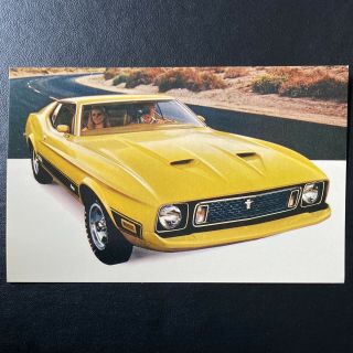 Vintage 1973 Ford Mustang Mach 1 Postcard