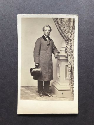 Antique Identified Civil War Soldier Boston Massachusetts 1st Calvary Cdv Photo