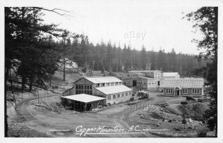 Vintage Rppc Photo Postcard Copper Mountain British Columbia Canada Mine Mining