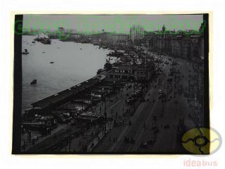 Matted 8 " X6 " Old Photograph Overlooking The Bund Of Shanghai Before 1930s