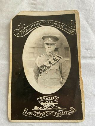 Ww 1/2 Photograph/postcard Royal Regiment Of Artillery Negative Back To Front