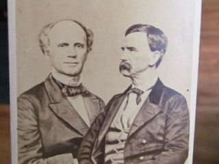 1868 Presidential Campaign Ny Gov.  Seymour & Gen.  Francis Blair Cdv Photograph