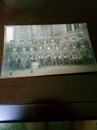 Old Postcard Welsh Military Group Ebbw Vale Rp