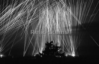 Ww2 Picture Photo Anti - Aircraft Fire During An Axis Raid In North Africa 0960