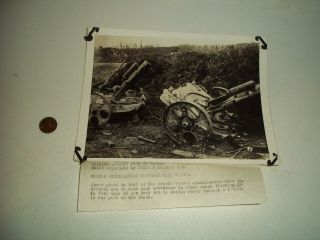 Wwi Ww1 Kadel & Herbert Press Photograph Captured German Minenwerfer