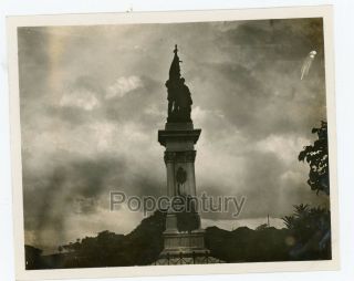 Pre Ww2 1929 Photograph Philippines Manila Legazpi - Urdaneta Monument Photo