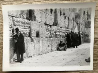 Wailing Wall Jerusalem Ww2 Era Photograph Circa 1939 - 1945