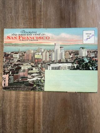 Vintage Souvenir Flip Panorama Views Of San Francisco California