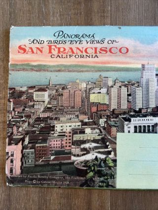 Vintage Souvenir Flip Panorama Views of San Francisco California 3