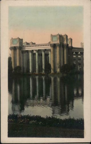1915 Ppie Rppc San Francisco,  Ca Palace Of Fine Arts California Postcard Vintage
