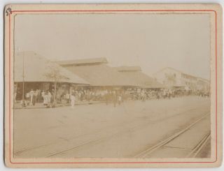China/vietnam Photograph - A Busy Street Scene With Tram Or Rail Tracks