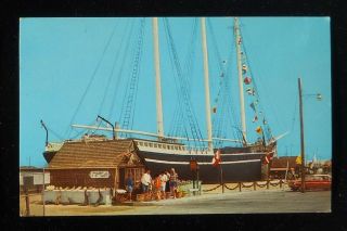 1960s Destroyed By Fire Schooner Lucy Evelyn Old Car Gift Shop Beach Haven Nj Pc