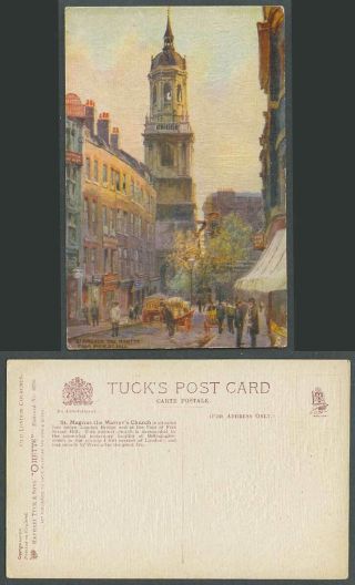 London Old Tuck Postcard St.  Magnus The Martyr 