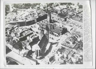 1939 Wwii Press Photo Krakow Poland Aerial View Captured By German Army 1650