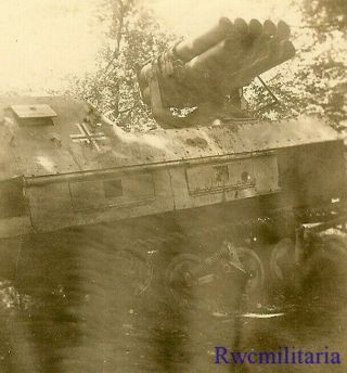 Rare Us Soldier View Captured German Maultier Nebelwerfer Armored Halftrack