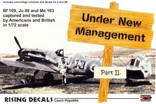 Rising Decals 1/72 Under Management Part 2 Captured German Aircraft