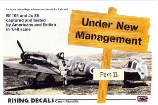 Rising Decals 1/48 Under Management Part 2 Captured German Aircraft