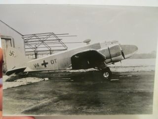 Photo Captured British Airspeed Oxford Aircraft In German Markings -