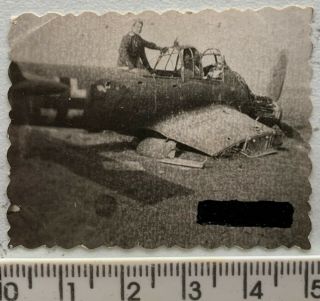 Wwii Captured Junkers Ju 87 Stuka Luftwaffe German Aircraft Origin Vintage Photo
