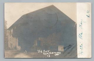 Old Fort Harmony Indiana Rppc Posey County In Antique Postcard 1907