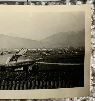 WWII Photo Captured German Aircraft Plane Me - 262 Jet Camo Airfield 3