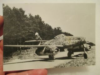 Photo Captured German Luftwaffe Me - 262 Jet Fighter