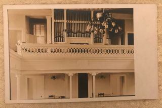 Vintage Rppc Real Photo Postcard 1st Congregational Church Interior Derby Ct