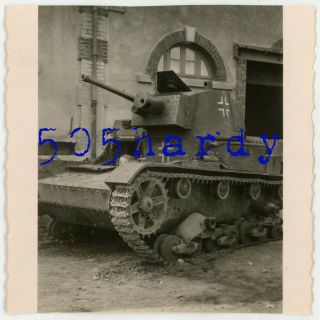 Wwii Us Gi Photo - Us Captured German T - 26 Soviet Tank W/ German Markings 1