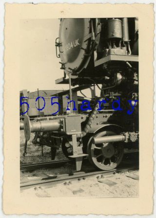 Wwii Us Gi Photo - Captured German Steam Locomotive " The Col.  Carr Special " 2