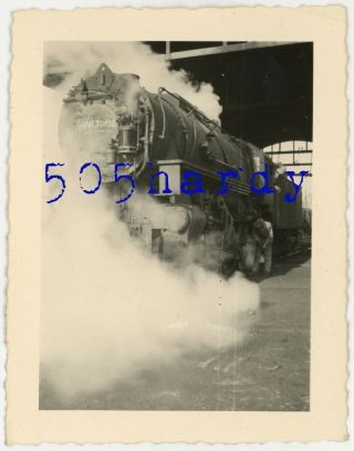 Wwii Us Gi Photo - Captured German ? Steam Locomotive Engine Named Marjorie