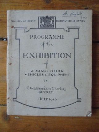 Exhibition Of Captured German Vehicles & Equipment 1946