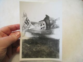 Photo Captured German Fw - 190 Fighter Aircraft In Italy -
