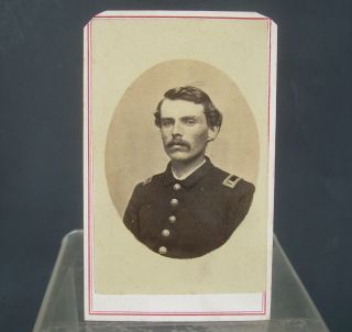 Unidentified Civil War Era Officer Antique Photograph Cdv 4 " X 2.  5 "