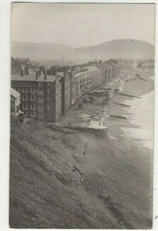 Aberystwyth Storm Damage Vintage Rp Postcard 371c