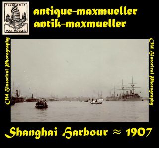 China Shanghai Harbour Overview Orig.  Photo 1907