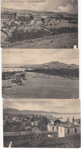 Greece Metelin,  5 Old Postcards - 2 Scans