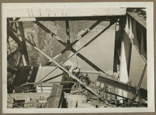 Vintage York City Nyc Photograph George Washington Bridge Construction 1920s