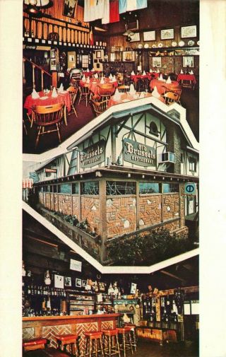Old Brussels Restaurant,  Laguna Beach,  California,  Vintage Postcard