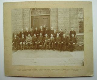 Lg Ca 1890 Antique Mounted Photo Group Of Men Deputy,  Sheriff,  Town Officials T6
