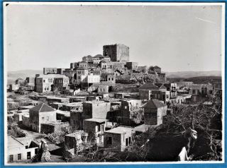 Vintage Photo Safita Town & Crusaders Castle Syria Syrie Ca 1930 Fort Croisades