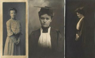 C1906 Wellesley College President & Students 12 Vintage Photographs 5 Girls Id 
