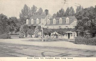 Hampton Bays Long Island York Canoe Place Inn Vintage Postcard Aa37008