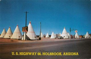 Holbrook Arizona Wigwam Village Motel Route 66 Vintage Postcard Aa37186